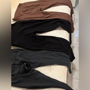 3 pairs of capris Well loved 2 lululemon and 1 Cleo Harper
